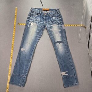 Edwin Jeans Mens Selvedge 505 Light Wash Blue Straight Fits 28x29